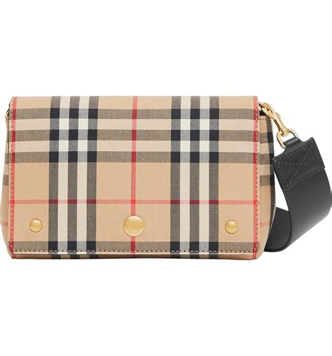 leather and vintage check note crossbody bag burberry|burberry check bag.